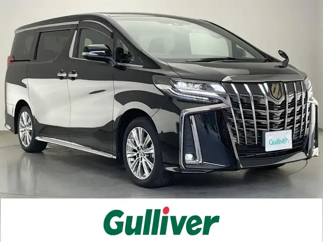 トヨタ アルファード S タイプゴールドⅢ 愛知県 2022(令4)年 2.3万km ブラック 純正ディスプレイナビ　ＤＶＤ　純正１２．１型後席モニター　パワーバックドア　両側パワスラ　ハーフレザー　前後ドラレコ　トヨタセーフティセンス　衝突軽減　追従クルコン　ＬＥＤオートライト　コーナーセンサー　オートホールド　前後ドラレコ AC100V電源　BSM　オットマン　禁煙車