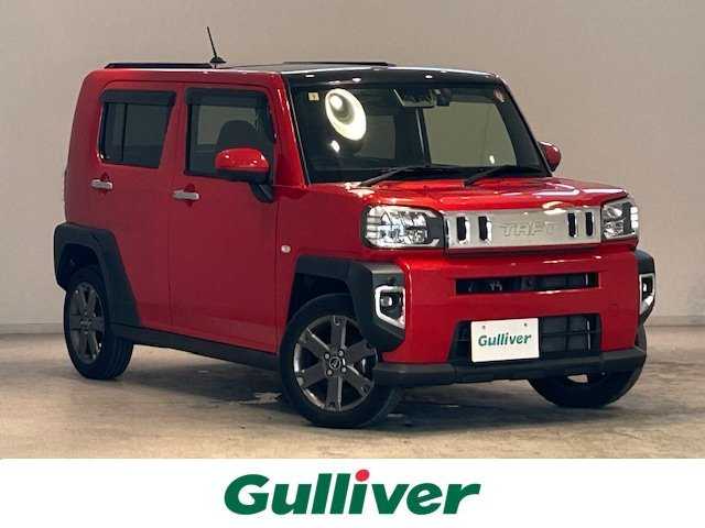 ダイハツ タフト G ターボ 宮城県 2020(令2)年 5.8万km コンパーノレッド 4WD/ターボ/ガラスルーフ/衝突回避支援/アダプティブクルーズコントロール/レーンキープコントロール/前後コーナーセンサー/先行者発進お知らせ機能/標識認識機能/トラクションコントロール/ブレーキホールド/SDナビ/パノラマモニター/バックカメラ/フルセグTV/Bluetooth、CD、DVD/ルーフレール/シートヒーター/LEDヘッドライト/フォグランプ/オートライト/純正アルミホイール/純正フロアマット/純正ドライブレコーダー/ETC/プッシュスタート