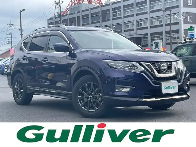 日産 エクストレイル ハイブリッド 20Xi レザーエディション 島根県 2020(令2)年 8.1万km アズライトブルー ワンオーナー/純正１０インチSDナビ/フルセグTV/DVD/Blu-ray再生可能/AUX・Bluetooth/プロパイロット/全周囲/バックカメラ/前方ドライブレコーダー/前後コーナーセンサー/衝突被害軽減システム/レーンキープアシスト/パートタイム4WD/前席パワーシート/全席温度調節付きシートヒーター/パワーバックドア/ミラーヒーター/デジタルインナーミラー/デュアルオートエアコン/純正１７インチアルミホイール/純正フロアマット/純正ＬＥＤヘッドライト