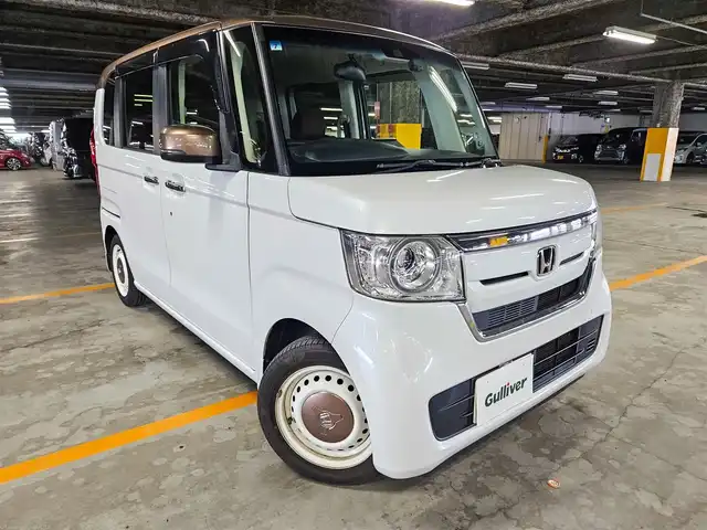 ホンダ Ｎ ＢＯＸ G･L ホンダセンシング カッパーブラウンスタイル 福岡県 2019(令1)年 4.4万km パールⅡ 〇ワンオーナー/〇純正ナビ/〇フルセグTV/〇パワースライドドア（両側）/〇バックカメラ/〇ビルトインETC/〇ドライブレコーダー/〇ホンダセンシング/・衝突軽減ブレーキ/・誤発進抑制機能/・アダプティブクルーズコントロール/〇LEDヘッドランプ/〇オートライト/〇純正14インチホワイト塗装スチールホイール/〇ウレタン製ステアリングホイール/〇ステアリングスイッチ/〇オートエアコン/〇スマートキーシステム/プッシュエンジンスタート/〇禁煙車