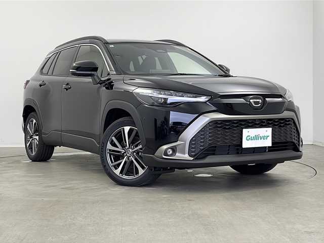 トヨタ カローラ クロス ハイブリッド Z 新潟県 2024(令6)年 0.1万km未満 黒 純正10.5インチディスプレイオーディオ(ナビ フルセグTV)/パノラマルーフ/パノラマミックビューモニター/置くだけ充電/前後コーナーセンサー/LEDヘッドライト/ルーフレール/ステアリングヒーター/純正フロアマット/純正ドライブレコーダー/純正ビルトインETC2.0/スマートキー/ハーフレザーシート/パーキングサポートブレーキ/ブラインドスポットモニター/アドバンストパーク/パワーバックドア/100V充電/D席パワーシート/18インチ純正アルミホイール
