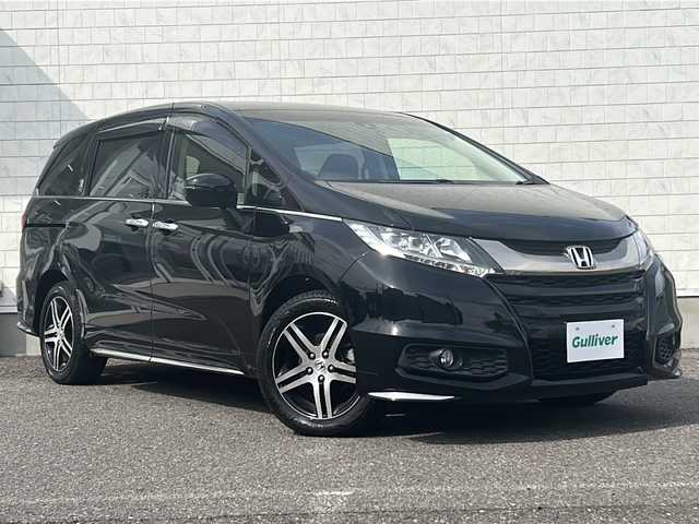 ホンダ オデッセイ アブソルート 20thアニバーサリー 福島県 2015(平27)年 6.7万km クリスタルブラックパール 4WD ワンオーナー 純正ナビ フルセグTV Bluetooth バックカメラ ホンダセンシング 両側パワースライドドア パドルシフト オートクルーズ ETC ハーフレザーシート スマートキー