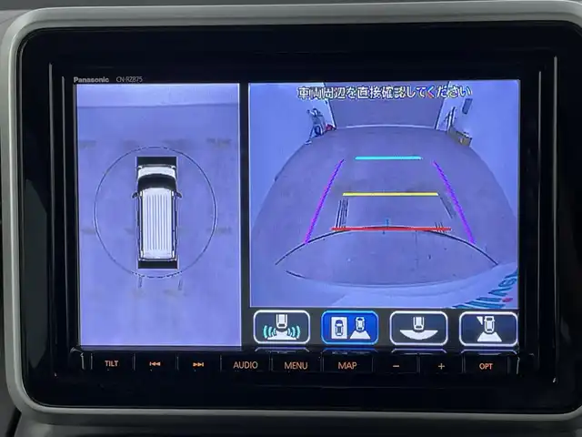 スズキ スペーシア ギア HYBRID XZ 岡山県 2022(令4)年 3.7万km ピュアホワイトP 純正8インチナビ(CN-RZ875)/【AM/FM/DVD/CD/BT/フルセグ】/デュアルレーダーブレーキサポート/レーンキープアシスト/全方位モニター/両側パワースライドドア/シートヒーター/スマートキー×２/社外ドライブレコーダー(前後)/純正フロアマット/純正アルミホイール/リアサンシェード/リアサーキュレーター/オートハイビーム/オートライト/ＬＥＤヘッドライト/ビルトインＥＴＣ/ステアリングスイッチ