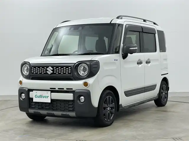 スズキ スペーシア ギア HYBRID XZ 岡山県 2022(令4)年 3.7万km ピュアホワイトP 純正8インチナビ(CN-RZ875)/【AM/FM/DVD/CD/BT/フルセグ】/デュアルレーダーブレーキサポート/レーンキープアシスト/全方位モニター/両側パワースライドドア/シートヒーター/スマートキー×２/社外ドライブレコーダー(前後)/純正フロアマット/純正アルミホイール/リアサンシェード/リアサーキュレーター/オートハイビーム/オートライト/ＬＥＤヘッドライト/ビルトインＥＴＣ/ステアリングスイッチ
