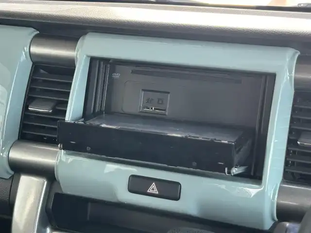 スズキ ハスラー タフワイルド 静岡県 2019(平31)年 7万km オフブルーメタリック/ブラック 2トーン 社外7インチナビ/FM/AM/CD/DVD/Bluetooth/SD/USB/アイドリングストップ/プッシュスタート/スマートキー/ETC/ベンチシート/ハーフレザーシート/前席シートヒーター/オートライト/レーンキープアシスト/横滑り防止システム/衝突軽減システム/純正15AW