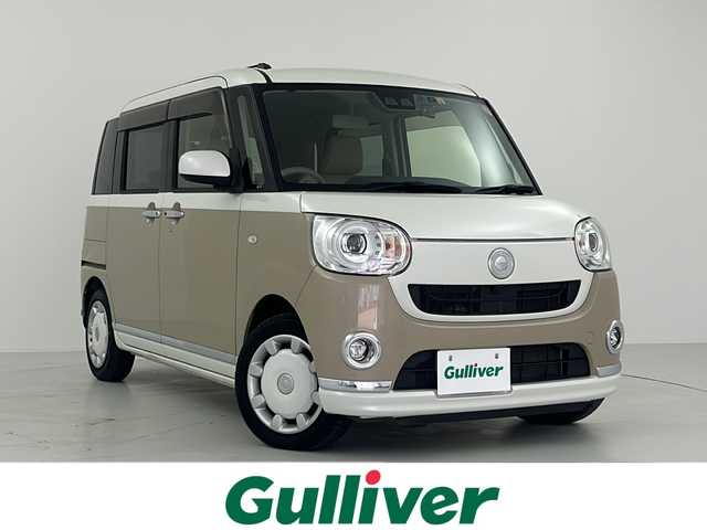 ダイハツ ムーヴ キャンバス G メイクアップ SA Ⅲ 千葉県 2018(平30)年 5.2万km パールホワイトⅢ/ナチュラルベージュマイカメタリック 2トーン スマートアシストIII/　・衝突回避支援ブレーキ機能/　・衝突警報機能/　・車線逸脱警報機能/　・誤発進抑制制御機能/　・オートハイビーム/純正メモリナビ/　　DVD/BT/フルセグTV/両側パワースライドドア/LEDオートライト/フォグランプ/コーナーセンサー/アイドリングストップ/スマートキー/ETC