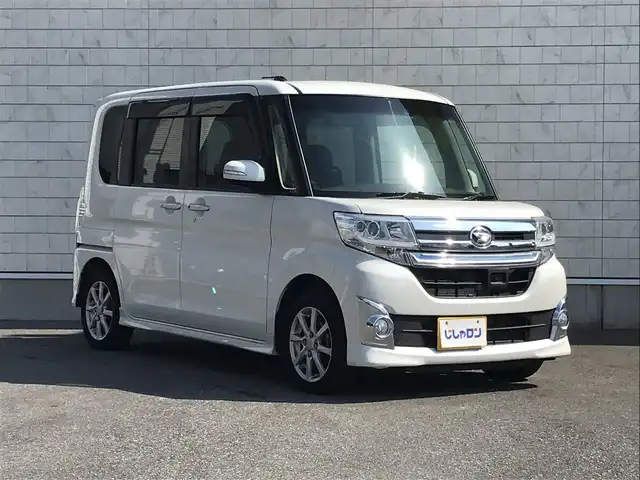 ダイハツ タント カスタム X トップED SA 栃木県 2015(平27)年 5.8万km パールホワイトⅢ 株)IDOMが運営する【じしゃロン小山店】の自社ローン専用車両になります。こちらは現金またはオートローンご利用時の価格です。自社ローンご希望の方は別途その旨お申付け下さい//社外ワンセグナビ/（CD/DVD/AM/FMラジオ）/(Bluetooth)/スマートキー/プッシュスタート/バックカメラ/ＥＴＣ/片側パワースライドドア/プリクラッシュセーフティ/アイドリングストップ/ステアリングリモコン/後部座席サンシェード/電動格納ドアミラー/パワーウインドウ/オートライト