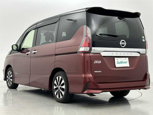 日産 セレナ ハイウェイスターVセレクションⅡ 熊本県 2019(令1)年 5.8万km マルーンレッド 2トーン ワンオーナー　/禁煙車　/純正ナビ（ＣＤ・ＤＶＤ・フルセグ・ＢＴ・ＳＤ・ＵＳＢ）/全周囲カメラ　/純正前方ドライブレコーダー　/純正後席フリップダウンモニター　/ビルトインＥＴＣ　/クルーズコントロール/両側パワースライドドア　/前後クリアランスソナー/アイドリングストップ/衝突軽減ブレーキ/レーンキープアシスト/横滑り防止/純正フロアマット/純正１６インチAW/オートライト/LEDヘッドライト/フォグランプ/スマートキー/プッシュスタート/スペアキー1本/保証書