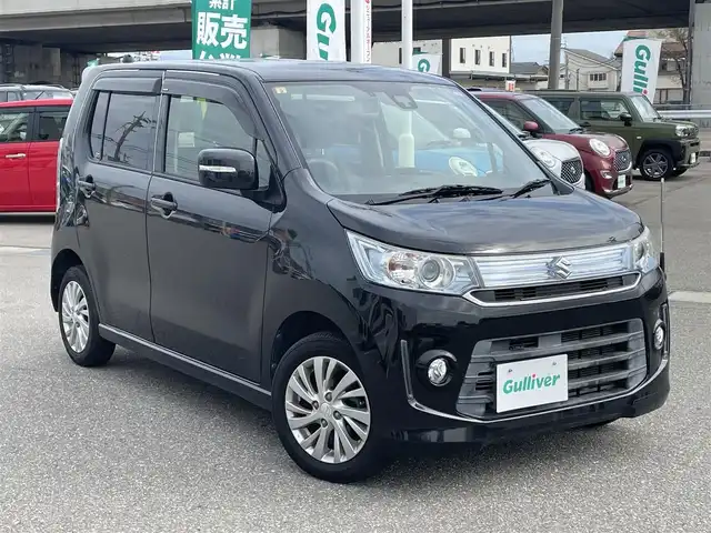 スズキ ワゴンＲ スティングレー X 石川県 2014(平26)年 3.8万km ブルーイッシュブラックパール3 レーダーブレーキ/社外8型メモリーナビ/フルセグTV/アイドリングストップ/LEDヘッドライト/ETC/ドライブレコーダー/純正アルミホイール/スマートキー/プッシュスタート/シートヒーター