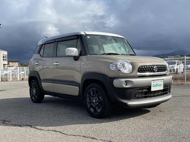 スズキ クロスビー HYBRID MZ 富山県 2019(令1)年 2.1万km キャラバンアイボリーパールメタリック/ホワイト 2トーンルーフ 社外8型メモリナビ/【ＣＤ／ＤＶＤ／ＢＴ／フルセグＴＶ／ＳＤ／ＵＳＢ】/バックカメラ/クルーズコントロール/レーンキープアシスト/衝突軽減ブレーキ/シートヒーター/コーナーセンサー/MTモード付きAT/パドルシフト/アイドリングストップ/USB入力端子/社外フロアマット/純正16インチアルミホイール/ビルトインＥＴＣ２．０/オートライト/シートバックテーブル/電動格納ウインカーミラー