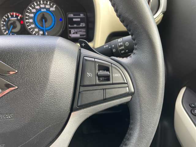 スズキ クロスビー HYBRID MZ 富山県 2019(令1)年 2.1万km キャラバンアイボリーパールメタリック/ホワイト 2トーンルーフ 社外8型メモリナビ/【ＣＤ／ＤＶＤ／ＢＴ／フルセグＴＶ／ＳＤ／ＵＳＢ】/バックカメラ/クルーズコントロール/レーンキープアシスト/衝突軽減ブレーキ/シートヒーター/コーナーセンサー/MTモード付きAT/パドルシフト/アイドリングストップ/USB入力端子/社外フロアマット/純正16インチアルミホイール/ビルトインＥＴＣ２．０/オートライト/シートバックテーブル/電動格納ウインカーミラー