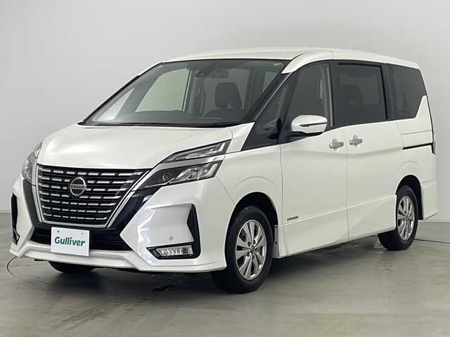 日産 セレナ ハイウェイスター V 道央・札幌 2021(令3)年 6万km ブリリアントホワイトパール ・純正ナビ＆CD＆SD＆BT/・バックカメラ/・プロパイロット/・車線逸脱警報/・車線逸脱防止支援システム/・後側方車両検知警報/・後側方衝突防止支援システム/・エマージェンシーブレーキ/・コーナーセンサー/・クロストラフィックアラート/・LEDライト/・LEDフォグ/・両側パワースライドドア/・タッチフリースライドドア/・社外ドライブレコーダー/・スマートキー