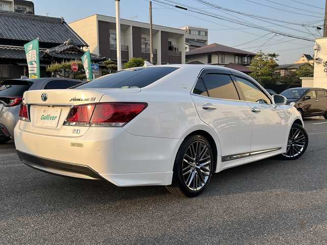 トヨタ クラウン ハイブリッド アスリートG 愛知県 2014(平26)年 14.9万km ホワイトパールクリスタルシャイン /禁煙車/ワンオーナー//純正ナビ・フルセグTV//バックカメラ//ビルトインETC//レーダークルーズコントロール//サンルーフ//黒革シート//前席パワーシート//前席シートヒーター//前席ベンチレーション//ハンドルヒーター//プッシュスタート//クリアランスソナー//ドアバイザー//純正１８インチアルミ//純正フロアマット//新車保証書/取扱説明書//スペアキー