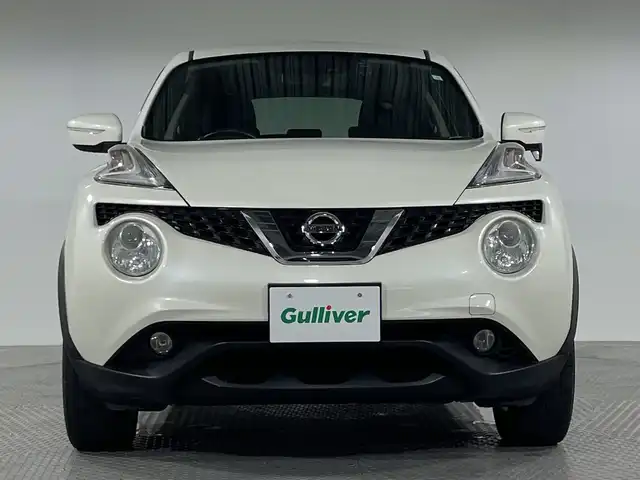 日産 ジューク 15RX Vセレクション 神奈川県 2016(平28)年 4.3万km ブリリアントホワイトパール 純正7インチディーラーOPナビ/CD&DVD&BT&フルセグTV/バックカメラ/ビルトインETC/純正ドライブレコーダー/衝突軽減ブレーキ/レーンキープアシスト/アイドリングストップ/ドアバイザー/ヘッドライトレベライザー