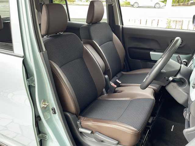 スズキ ハスラー タフワイルド 静岡県 2019(令1)年 2.4万km オフブルーメタリック/ブラック 2トーン 純正ナビ/・AM/FM/・SD/・Memory Music/・iPod/・フルセグTV/・USB/・Bluetooth/・CD/DVD/主要装備/・全方位カメラ/・デュアルカメラブレーキサポート/・ドライブレコーダー/・アイドリングストップ/・横滑り防止装置/・レーンキープアシスト/・運転席＋助手席シートヒーター/・ステアリングスイッチ/・社外アルミ/・フォグランプ