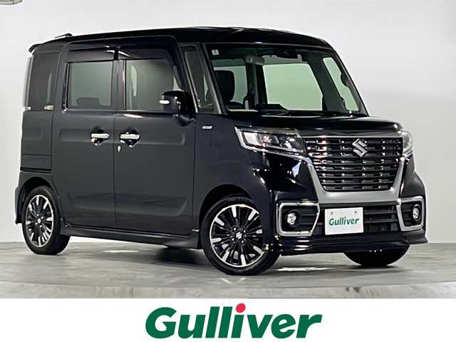 スズキ スペーシア カスタム HYBRID XS 広島県 2018(平30)年 6.9万km ブルーイッシュブラックパール3 レーダーブレーキサポート/社外ナビ/CD/DVD/DTV/Bluetooth/両側パワースライドドア /LEDオートライト/シートヒーター /ハーフレザーシート /アイドリングストップ/純正アルミホイール/フロアマット/純正ドアバイザー/ドライブレコーダー/スマートキー/プッシュスタート