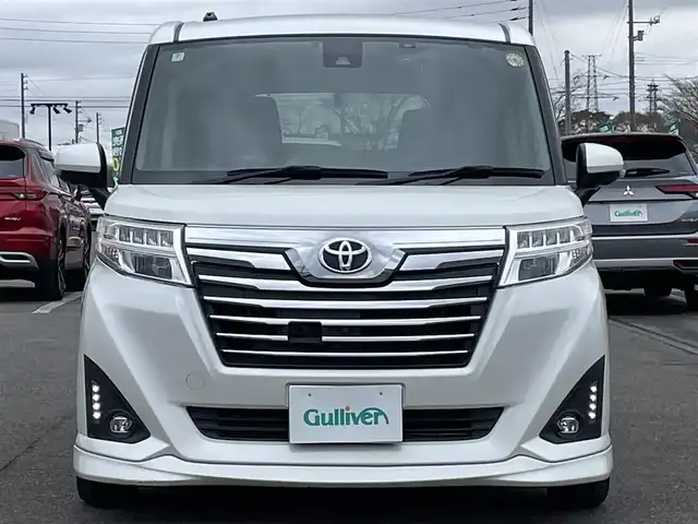 トヨタ ルーミー カスタムG－T 道央・札幌 2018(平30)年 6.6万km パールホワイトⅢ ４WD/純正ディーラーOPナビ/CD/DVD/BT/フルセグ/スマートアシスト/衝突被害軽減ブレーキ/横滑り防止装置/クルーズコントロール/レーンキープアシスト/リアコーナーセンサー/アラウンドビューモニター/ビルトインETC/ドライブレコーダー/アイドリングストップ/SPORTMODE/両側パワースライドドア/プッシュスタート/スマートキー/LEDヘッドライト/オートライト/フォグランプ/電動格納ミラー/ウィンカーミラー/純正フロアマット/ドアバイザー