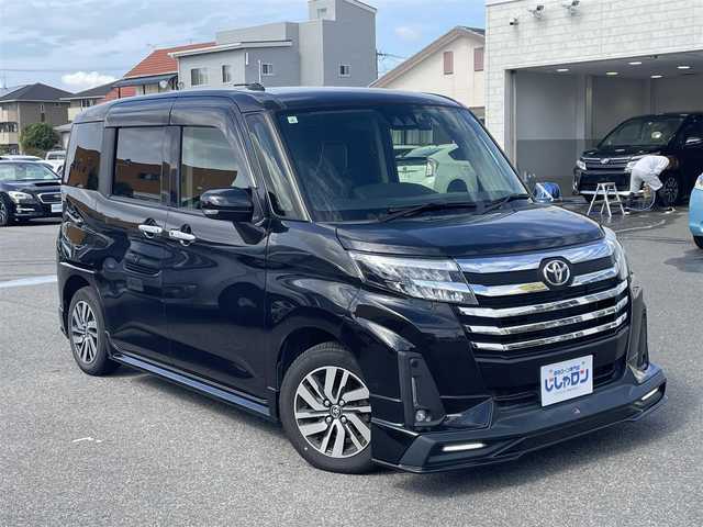 トヨタ ルーミー カスタムG 東京都 2021(令3)年 7.6万km ブラックマイカメタリック GRスポーツフルエアロ/ワンオーナー/純正ナビ / フルセグTV/Bluetooth/DVD/CD/バックカメラ /衝突回避支援ブレーキ/車線逸脱警報/ブレーキ制御付誤発進抑制/アダプティブクルーズコントロール/アダプティブドライビングビーム/衝突警報/ふらつき警報/サイドビューランプ/コーナーセンサー/路側逸脱警報/標識認識警報/両側パワースライドドア/LEDヘッドライト/LEDフォグランプ/オートライト/純正14インチアルミホイール/革調シートカバー/アイドリングストップ/プッシュスタート/スマートキー/電動オート格納ミラー/ウインカーミラー/ステアリングスイッチ/革巻きステアリングホイール/フロアマット/ドアバイザー/保証証/取扱説明書