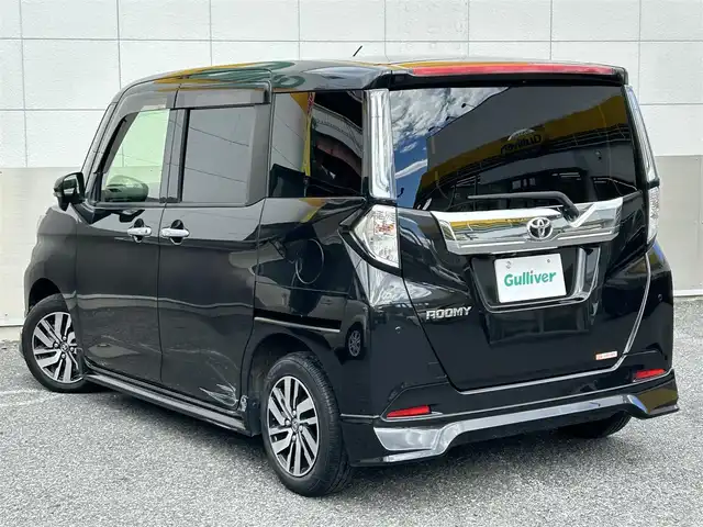 トヨタ ルーミー カスタムG 東京都 2021(令3)年 7.6万km ブラックマイカメタリック GRスポーツフルエアロ/ワンオーナー/純正ナビ / フルセグTV/Bluetooth/DVD/CD/バックカメラ /衝突回避支援ブレーキ/車線逸脱警報/ブレーキ制御付誤発進抑制/アダプティブクルーズコントロール/アダプティブドライビングビーム/衝突警報/ふらつき警報/サイドビューランプ/コーナーセンサー/路側逸脱警報/標識認識警報/両側パワースライドドア/LEDヘッドライト/LEDフォグランプ/オートライト/純正14インチアルミホイール/革調シートカバー/アイドリングストップ/プッシュスタート/スマートキー/電動オート格納ミラー/ウインカーミラー/ステアリングスイッチ/革巻きステアリングホイール/フロアマット/ドアバイザー/保証証/取扱説明書