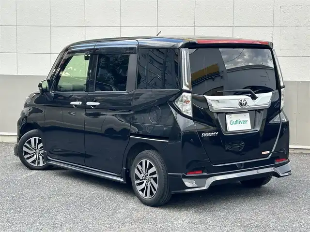 トヨタ ルーミー カスタムG 東京都 2021(令3)年 7.6万km ブラックマイカメタリック GRスポーツフルエアロ/ワンオーナー/純正ナビ / フルセグTV/Bluetooth/DVD/CD/バックカメラ /衝突回避支援ブレーキ/車線逸脱警報/ブレーキ制御付誤発進抑制/アダプティブクルーズコントロール/アダプティブドライビングビーム/衝突警報/ふらつき警報/サイドビューランプ/コーナーセンサー/路側逸脱警報/標識認識警報/両側パワースライドドア/LEDヘッドライト/LEDフォグランプ/オートライト/純正14インチアルミホイール/革調シートカバー/アイドリングストップ/プッシュスタート/スマートキー/電動オート格納ミラー/ウインカーミラー/ステアリングスイッチ/革巻きステアリングホイール/フロアマット/ドアバイザー/保証証/取扱説明書