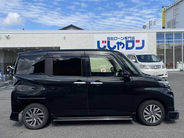 トヨタ ルーミー カスタムG 東京都 2021(令3)年 7.6万km ブラックマイカメタリック GRスポーツフルエアロ/ワンオーナー/純正ナビ / フルセグTV/Bluetooth/DVD/CD/バックカメラ /衝突回避支援ブレーキ/車線逸脱警報/ブレーキ制御付誤発進抑制/アダプティブクルーズコントロール/アダプティブドライビングビーム/衝突警報/ふらつき警報/サイドビューランプ/コーナーセンサー/路側逸脱警報/標識認識警報/両側パワースライドドア/LEDヘッドライト/LEDフォグランプ/オートライト/純正14インチアルミホイール/革調シートカバー/アイドリングストップ/プッシュスタート/スマートキー/電動オート格納ミラー/ウインカーミラー/ステアリングスイッチ/革巻きステアリングホイール/フロアマット/ドアバイザー/保証証/取扱説明書
