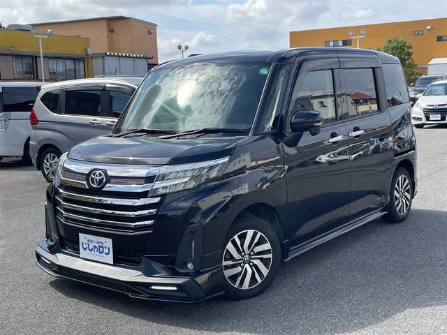 トヨタ ルーミー カスタムG 東京都 2021(令3)年 7.6万km ブラックマイカメタリック GRスポーツフルエアロ/ワンオーナー/純正ナビ / フルセグTV/Bluetooth/DVD/CD/バックカメラ /衝突回避支援ブレーキ/車線逸脱警報/ブレーキ制御付誤発進抑制/アダプティブクルーズコントロール/アダプティブドライビングビーム/衝突警報/ふらつき警報/サイドビューランプ/コーナーセンサー/路側逸脱警報/標識認識警報/両側パワースライドドア/LEDヘッドライト/LEDフォグランプ/オートライト/純正14インチアルミホイール/革調シートカバー/アイドリングストップ/プッシュスタート/スマートキー/電動オート格納ミラー/ウインカーミラー/ステアリングスイッチ/革巻きステアリングホイール/フロアマット/ドアバイザー/保証証/取扱説明書