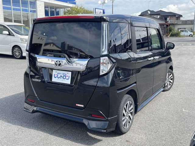 トヨタ ルーミー カスタムG 東京都 2021(令3)年 7.6万km ブラックマイカメタリック GRスポーツフルエアロ/ワンオーナー/純正ナビ / フルセグTV/Bluetooth/DVD/CD/バックカメラ /衝突回避支援ブレーキ/車線逸脱警報/ブレーキ制御付誤発進抑制/アダプティブクルーズコントロール/アダプティブドライビングビーム/衝突警報/ふらつき警報/サイドビューランプ/コーナーセンサー/路側逸脱警報/標識認識警報/両側パワースライドドア/LEDヘッドライト/LEDフォグランプ/オートライト/純正14インチアルミホイール/革調シートカバー/アイドリングストップ/プッシュスタート/スマートキー/電動オート格納ミラー/ウインカーミラー/ステアリングスイッチ/革巻きステアリングホイール/フロアマット/ドアバイザー/保証証/取扱説明書