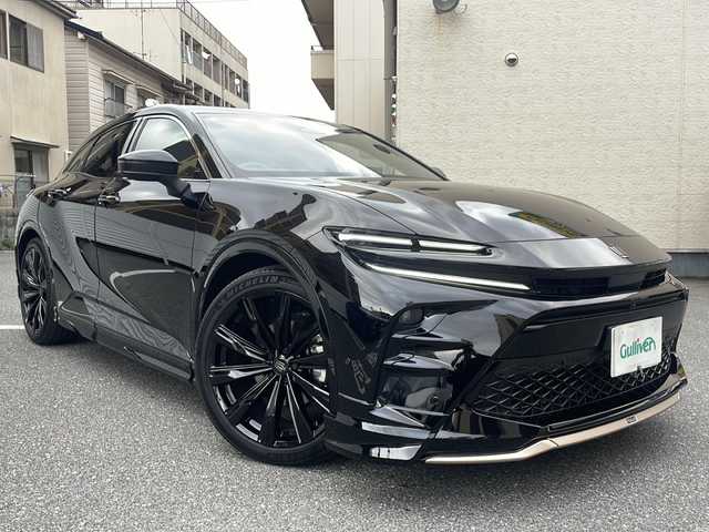 トヨタ クラウン スポーツ Z 広島県 2024(令6)年 0.8万km ブラック /登録時走行距離/　　　　　　　7683キロ/ワンオーナー/パノラマルーフ/純正ナビ/パノラミックビューモニター/地デジ/黒革シート/エアシート/パワーバックドア/モデリスタエアロ/デジタルインナーミラー/置くだけ充電/スペアキー×１/ビルトインETC/新車時整備手帳/　　【保証書】/取扱説明書/