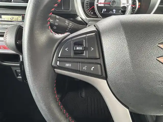 スズキ スペーシア カスタム HYBRID XS 道東・釧路十勝 2019(平31)年 6.7万km ブルーイッシュブラックパール3 4WD/両側パワースライドドア/ETC/革巻きステアリング/電動化駆動ミラー/純正15インチアルミホイール/プッシュスタート/バックカメラ/SDナビ/　（CD/SD/BT）/フルセグTV/レーダーブレーキ/ハーフレザーシート/シートヒーター/（前席のみ）/LEDオートライト/フロントフォグ/ミラーヒーター/コーナーセンサー/ウィンカーミラー/スマートキー/純正ドアバイザー/アイドリングストップ/レーンキープアシスト/衝突軽減システム/横滑り防止装置