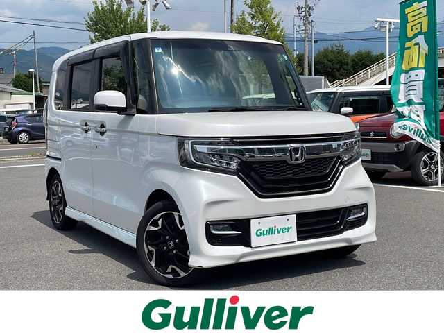 ホンダ Ｎ ＢＯＸ カスタム G L ターボ ホンダセンシング 長野県 2019(令1)年 5.7万km プラチナホワイトパール ターボ/純正9インチメモリナビ/(CD/DVD/BT/フルセグTV)/バックカメラ/両側パワースライドドア/ハーフレザーシート/ホンダセンシング/スマートキー/プッシュスタート/ETC/電格ミラー/ウィンカーミラー/オートライト/フォグランプ/LEDヘッドライト/レーダークルーズコントロール/クリアランスソナー /革巻きステアリング/ステアリングスイッチ/純正15インチアルミホイール/ドアバイザー/フロアマット