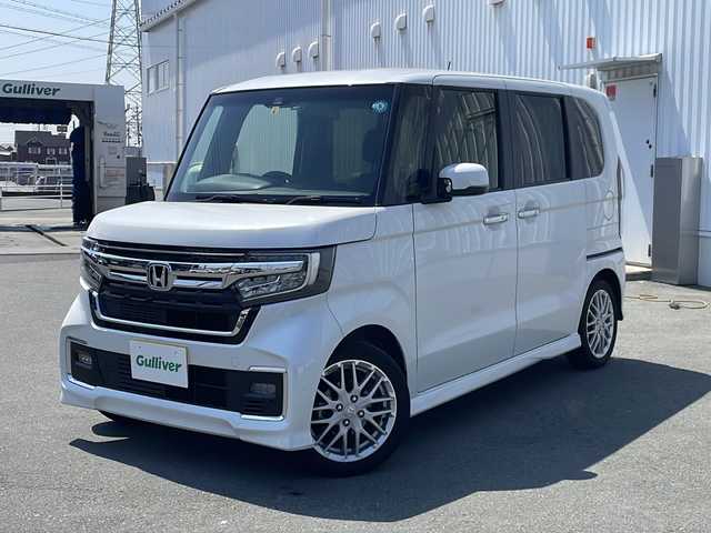 ホンダ Ｎ ＢＯＸ カスタム L ターボ 三重県 2022(令4)年 3.7万km プラチナホワイトパール 社外ナビ　/フルセグTV　/ホンダセンシング　/レーダークルーズ　/レーンアシスト　/シートヒーター　/バックカメラ　/前席シートヒーター　/ステアリングスイッチ　/LEDヘッドライト　/ハーフレザーシート　/スマートキー/プッシュスタート/オートエアコン/両側電動スライドドア/コーナーセンサー/ハーフレザーシート/スマートキープッシュスタート/電動格納ミラー/ヘッドライトレベライザー/オートエアコン