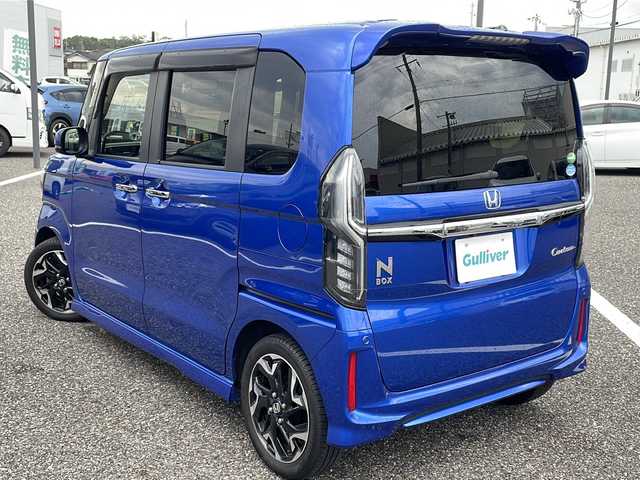 ホンダ Ｎ ＢＯＸ G L ターボ ホンダセンシング 島根県 2018(平30)年 7万km ブリリアントスポーティブルーメタリック2トーン 社外HDDナビ（AVIC-ZH900）/フルセグTV/ターボ/両側パワースライドドア/ビルトインＥＴＣ/アダプティブクルーズコントロール/ステアリングスイッチ/パドルシフト/プッシュスタート/ホンダセンシング/・衝突軽減ブレーキ〈CMBS〉/・誤発進抑制機能/・後方誤発進抑制機能/・歩行者事故低減ステアリング/・路外逸脱抑制機能/・LKAS〈車線維持支援システム〉/・先行車発進お知らせ機能/・標識認識機能