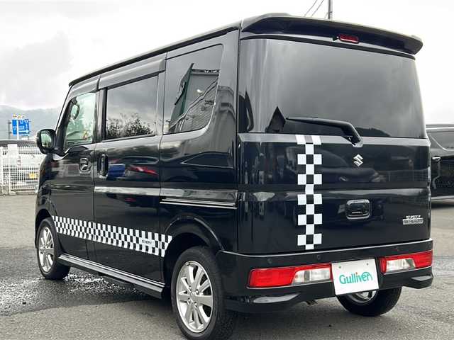 スズキ エブリィ ワゴン PZターボ スペシャル 山梨県 2020(令2)年 2.4万km ブルーイッシュブラックパール3 ４WD/衝突軽減ブレーキ/純正SDナビ（CN-RE06WD）/ＣＤ/ＤＶＤ/ＢＴ/フルセグテレビ/バックカメラ/プッシュスタート/両側パワースライドドア/純正HIDヘッドライト/バックカメラ/フラットシート