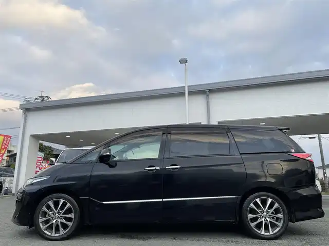 トヨタ エスティマ アエラス プレミアム 熊本県 2018(平30)年 6.7万km ブラック 純正ナビ（NSZT-W68T）/【フルセグTV/Bluetooth/CD/DVD】/バックカメラ/両側パワースライドドア/クルーズコントロール/プリクラッシュセーフティ/オートLEDライト/オートハイビーム/ウィンカーミラー/革巻きステアリング/ステアリングスイッチ/純正18インチAW/D席パワーシート/プッシュスタート/スマートキー/ETC/純正フロアマット/純正ドアバイザー/横滑り防止装置/ABS/保証書/取扱説明書