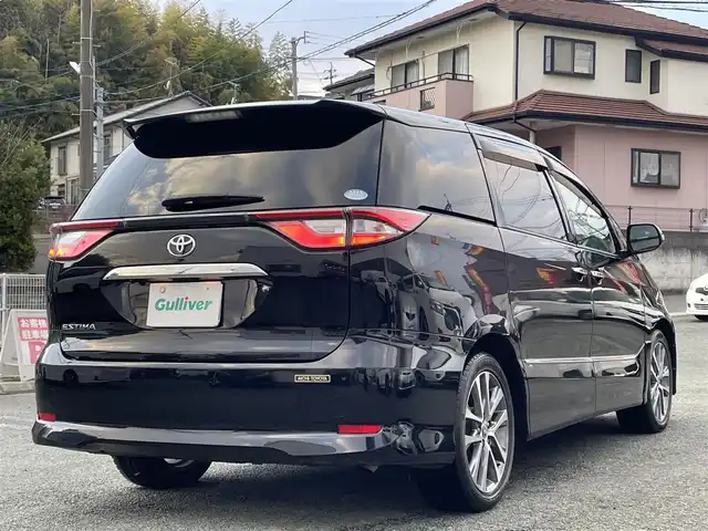 トヨタ エスティマ アエラス プレミアム 熊本県 2018(平30)年 6.7万km ブラック 純正ナビ（NSZT-W68T）/【フルセグTV/Bluetooth/CD/DVD】/バックカメラ/両側パワースライドドア/クルーズコントロール/プリクラッシュセーフティ/オートLEDライト/オートハイビーム/ウィンカーミラー/革巻きステアリング/ステアリングスイッチ/純正18インチAW/D席パワーシート/プッシュスタート/スマートキー/ETC/純正フロアマット/純正ドアバイザー/横滑り防止装置/ABS/保証書/取扱説明書