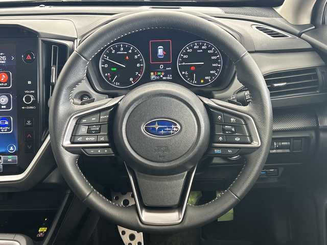 スバル クロストレック リミテッド 宮城県 2023(令5)年 1万km クリスタルブラックシリカ 4WD/純正１１．６型センターインフォメーションナビ/FM/AM/Bluetooth/フルセグTV/全方位カメラ/バックカメラ/アイサイトセーフティプラス/衝突軽減装置/横滑り防止装置/レーンキープアシスト/レーダークルーズコントロール/ビルトインETC/ドライブレコーダー/ステアリングスイッチ/パドルシフト/前席パワーシート/シートメモリー/LEDヘッドライト/オートライト/フォグランプ/革巻きステアリング/電動格納ミラー/プッシュスタート/スマートキー/純正アルミホイール/社外フロアマット