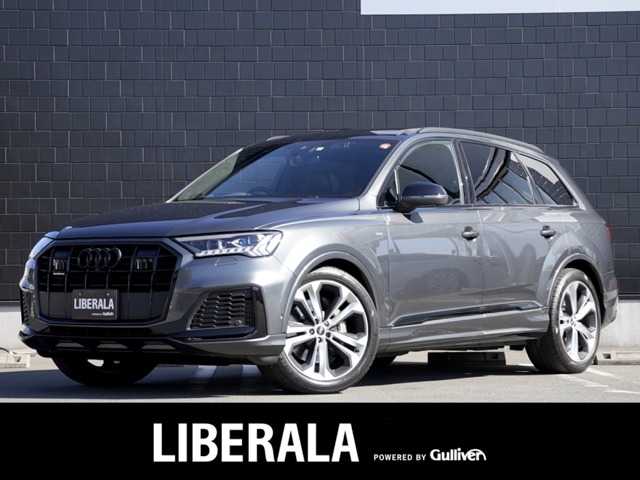 アウディ アウディ Ｑ７ 55TFSIクワトロ Sライン 静岡県 2022(令4)年 4.6万km デイトナグレーパールエフェクト ブラックスタイリングパッケージ/パノラマサンルーフ/MMIナビフルセグTVBluetoothCarplay対応/サラウンドカメラ/パルコナレザーシート　シートヒーター/メモリーパワーシート/マトリクスLEDヘッドライト/AUDISport21インチアルミホイール/AUDIドライブセレクト/AUDIプレセンス/7シーターパッケージ/クロージングサポートドア/パワーテールゲート/アンビエントライト/DSRCETC