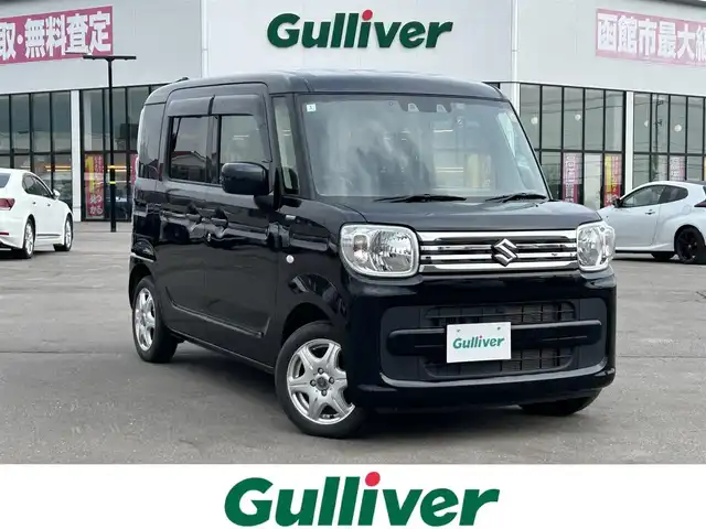 スズキ スペーシア HYBRID G 道南・函館 2024(令6)年 2.7万km ブルーイッシュブラックパール3 /社外ナビ//フルセグTV//バックカメラ//エンジンスターター//ドライブレコーダー//ETC//衝突被害軽減ブレーキ//車線逸脱警報//クリアランスソナー//オートマチックハイビーム//シートヒーター//オートライト//スマートキー//エンジンプッシュスタート