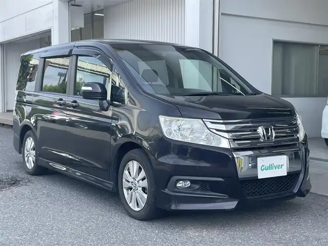 ホンダ ステップワゴン スパーダ Z 千葉県 2010(平22)年 9.5万km プレミアムブラキッシュパール 社外HDDナビ/（CD/USB/BT/TV）/両側パワースライドドア/オートライト/ETC/ドアバイザー/純正フロアマット