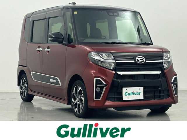 ダイハツ タント カスタム X セレクション 熊本県 2020(令2)年 5万km ブラックマイカメタリック/ファイアークォーツレッドメタリック 2トーン 〇ワンオーナー/〇社外ナビ(CD/DVD/BT/フルセグ)/〇両側パワースライドドア/〇バックカメラ/〇ビルトインETC/〇前席シートヒーター /〇運転席ロングスライド/〇アイドリングストップ/〇スマートアシスト/・衝突回避支援ブレーキ機能/・コーナーセンサー/・衝突警報機能/〇LEDヘッドランプ/〇オートライト/〇LEDフロントフォグランプ/〇純正14インチアルミ/〇オートエアコン/〇合皮/ファブリックコンビシート/〇USBソケット/〇格納式シートバックテーブル/〇キーフリーシステム/プッシュボタンスタート/〇禁煙車