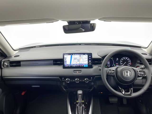 ホンダ ヴェゼル ハイブリッド e:HEV Z 千葉県 2025(令7)年 0.1千km クリスタルブラックパール 登録済未使用車/衝突軽減ブレーキ/純正ディスプレイオーディオ/（フルセグ/Bluetooth/USB/FM/AM/AplleCarPlay/AndroidAuto）/バックカメラ/ETC/アイドリングストップ/ハーフレザーシート/シートヒーター（運転席＋助手席）/ステアリングヒーター/パドルシフト/LEDヘッドライト/電動格納ミラー