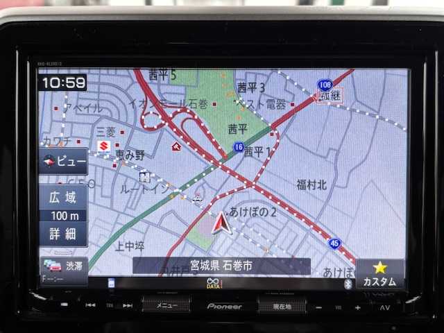 スズキ スペーシア カスタム HYBRID GS 宮城県 2020(令2)年 3万km ピュアホワイトP 登録時走行距離２９７１７ｋｍ/片側パワースライドドア/デュアルセンサーブレーキサポート/純正ナビ/・フルセグ/・Bluetooth/・AUX/・CD/DVD/・FM/AM/ETC/クリアランスソナー/レーンキープアシスト/アイドリングストップ/横滑り防止機能/オートライト/ＬＥＤヘッドライト/シートヒーター/エンジンスターター/プッシュスタート/スマートキー/フォグランプ/ウインカーミラー/ドアバイザー/後席サンシェード/純正フロアマット