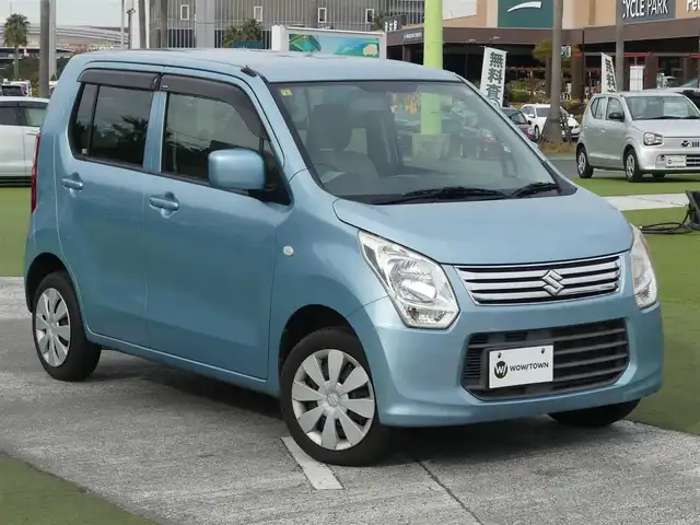 スズキ ワゴンＲ FX 千葉県 2013(平25)年 6.9万km フィズブルーパールメタリック 純正CDデッキ/ドアバイザー/ABS/キーレス