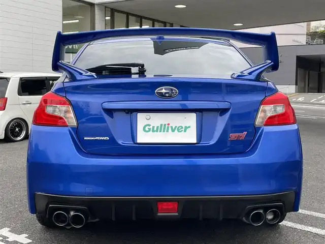 スバル ＷＲＸ ＳＴＩ STI タイプS 長崎県 2017(平29)年 8.2万km WRブルーパール 純正ナビ/フルセグＴＶ/６ＭＴ/ＥＴＣ/社外マフラー(BLITZ)/純正リアスポイラー/純正フロントリップスポイラー/純正レカロシート/ＢＳＭ/シートヒーター/スマートキー/プッシュスタート/純正STIアルミホイール