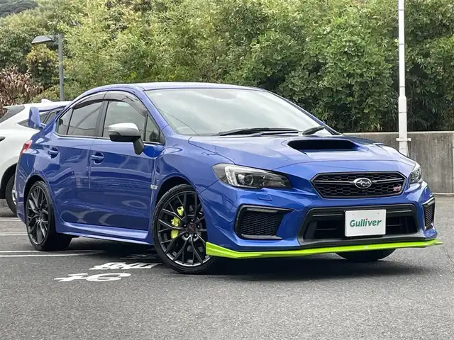 スバル ＷＲＸ ＳＴＩ STI タイプS 長崎県 2017(平29)年 8.2万km WRブルーパール 純正ナビ/フルセグＴＶ/６ＭＴ/ＥＴＣ/社外マフラー(BLITZ)/純正リアスポイラー/純正フロントリップスポイラー/純正レカロシート/ＢＳＭ/シートヒーター/スマートキー/プッシュスタート/純正STIアルミホイール