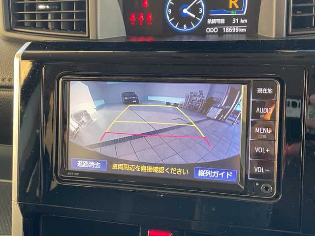 トヨタ ルーミー カスタムG 愛知県 2022(令4)年 1.9万km ブラックマイカメタリック 純正ナビ/両側パワースライドドア/レーダークルーズコントロール/シートヒーター/フルセグ/バックカメラ/純正アルミホイール/ＥＴＣ/ドライブレコーダー/ステアリングスイッチ/スマートキー/プッシュスタート