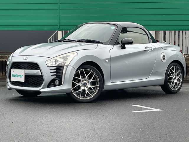 ダイハツ コペン ローブ 茨城県 2015(平27)年 3万km ブライトシルバーメタリック 社外SDナビ(Bluetooth/CD/DVD/フルセグTV)/ETC/横滑り防止装置/LEDオートライト/MTモード付AT/冷房AAC/アイドリングストップ/スマートキー/純正フロアマット/シートヒーター/レザーシート/社外16インチアルミホイール