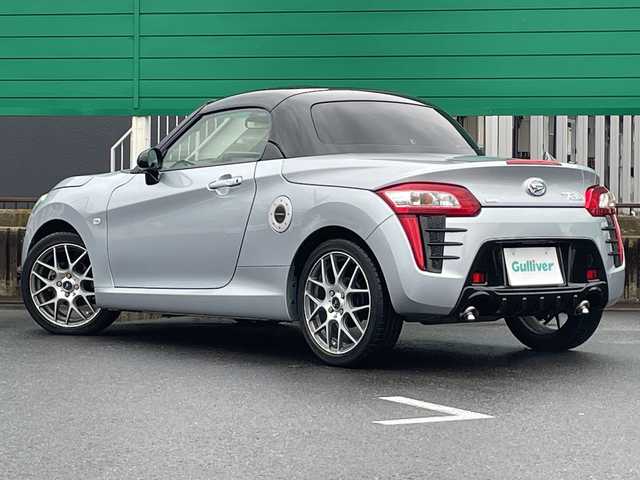 ダイハツ コペン ローブ 茨城県 2015(平27)年 3万km ブライトシルバーメタリック 社外SDナビ(Bluetooth/CD/DVD/フルセグTV)/ETC/横滑り防止装置/LEDオートライト/MTモード付AT/冷房AAC/アイドリングストップ/スマートキー/純正フロアマット/シートヒーター/レザーシート/社外16インチアルミホイール