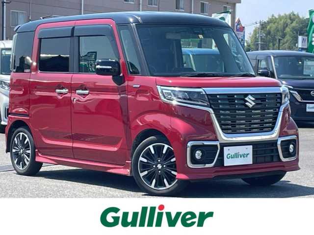 スズキ スペーシア カスタム HYBRID XS ターボ 広島県 2020(令2)年 5.1万km フェニックスレッドパール/ブルーイッシュブラックパール クラリオンNXV９９７Dナビ/フルセグTV/ワンオーナー /バックカメラ/両側パワースライドドア/D席シートヒーター/ETC/外ドライブレコーダー/LEDヘッドランプ/オートライト/オートエアコン/スマートキー
