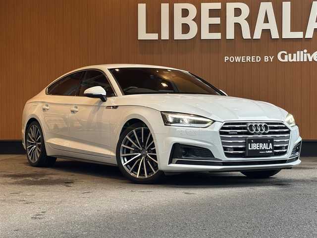 アウディ Ａ５ SB2．0TFSI Q スポーツ 宮城県 2018(平30)年 4.3万km 白 純正ナビ/全周囲カメラ/フルセグTV/CD/DVD再生/ハーフレザー(黒)/シートヒーター/パワーシート/アイドリングストップ/ACC/レーンキープアシスト/ブラインドスポット/ETC/マトリクスLEDヘッドライト/ステアリングスイッチ/パドルシフト/レインセンサー/バーチャルコックピット/電動パーキング/オートホールド/前後ドラレコ/パワーバックドア/純正19インチAW